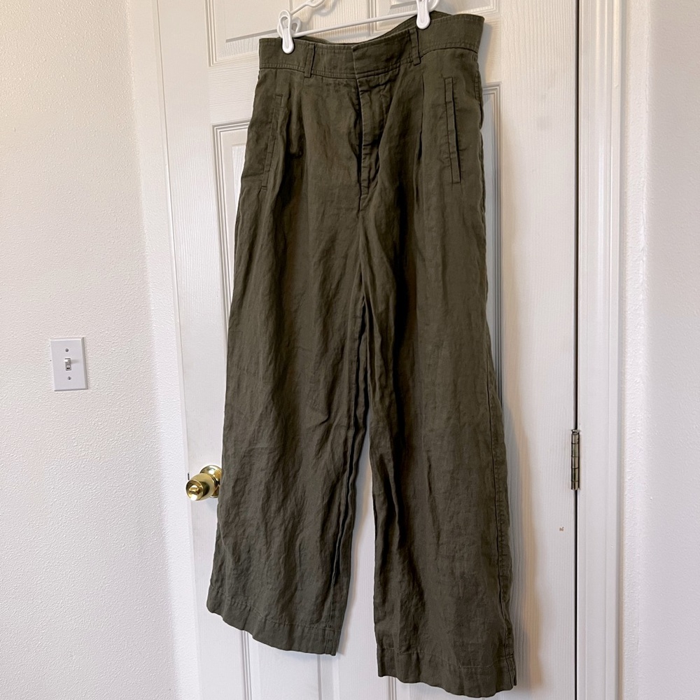 EVERLANE The Linen Way-High Drape Pants in Kalamata